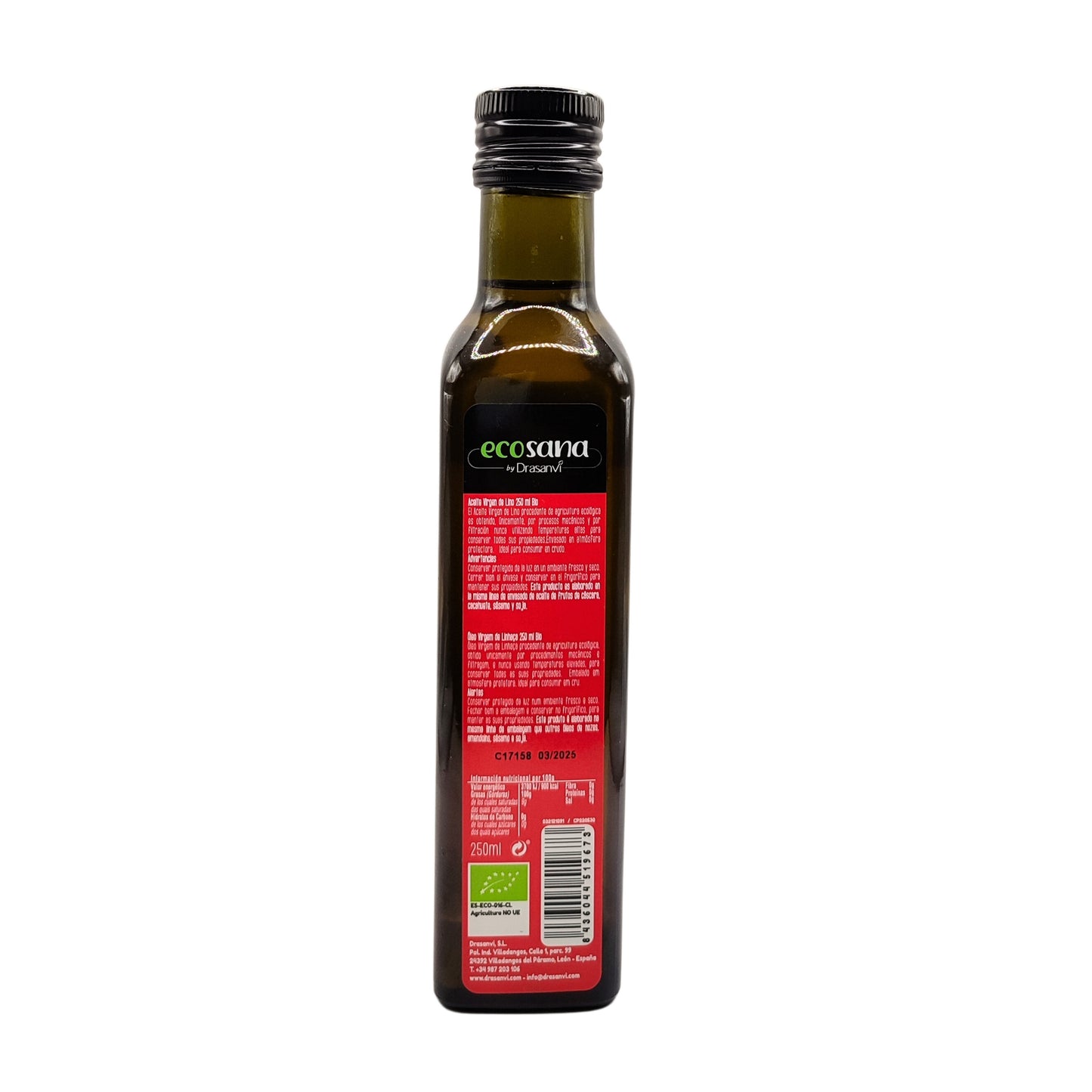 Aceite de Lino bio - 250 ml - Ecosana