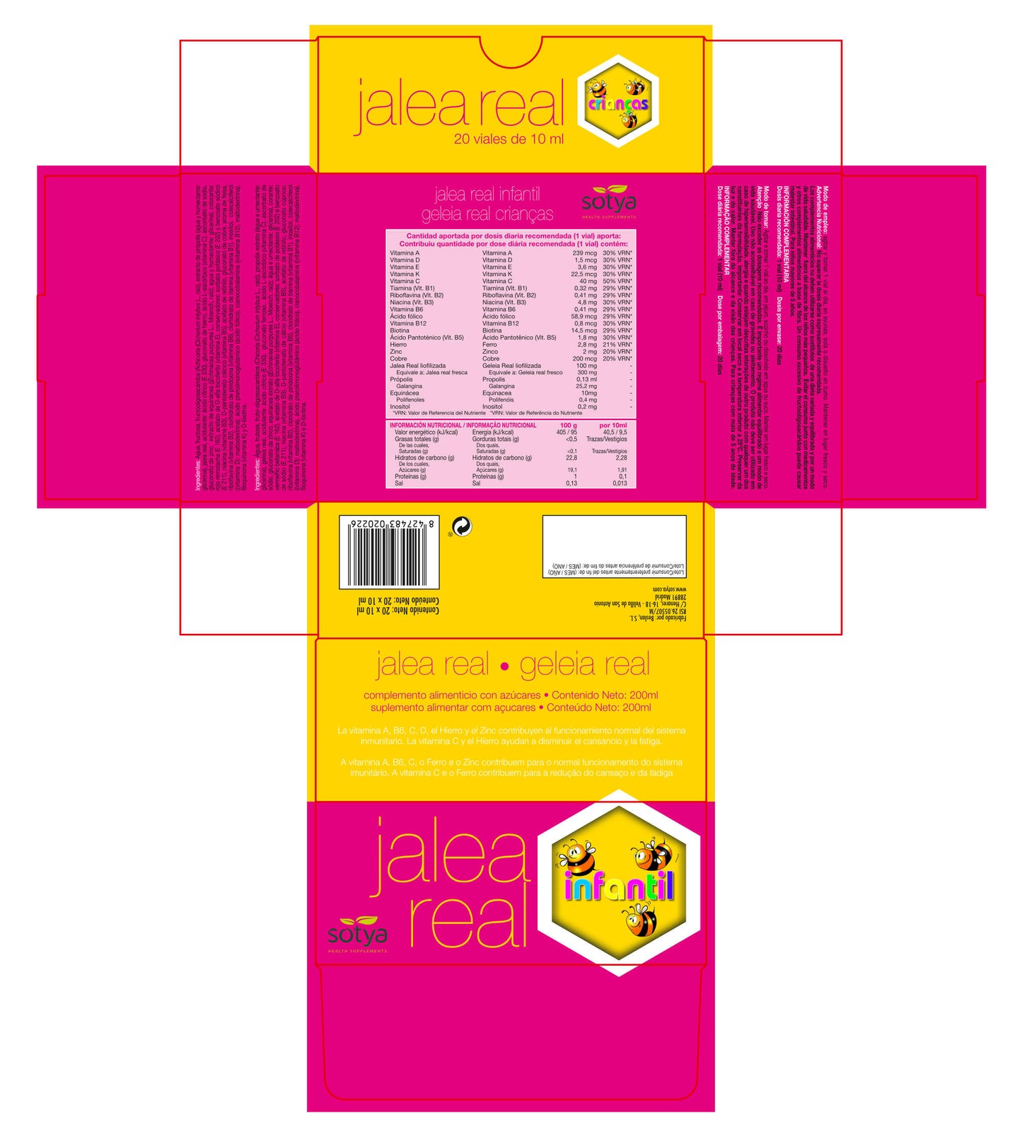 Complement infantil vitamínic i defenses - 20 vials - Sotya