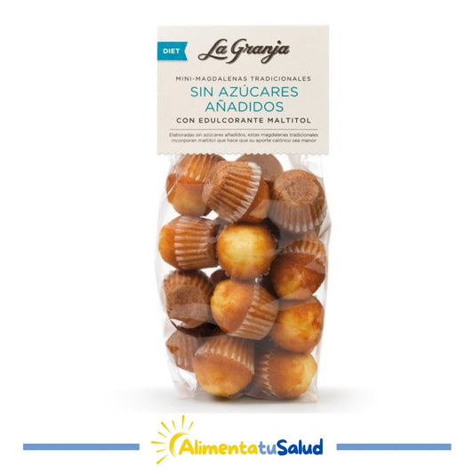 Mini Magdalenas sin azúcar - 200g - La Granja