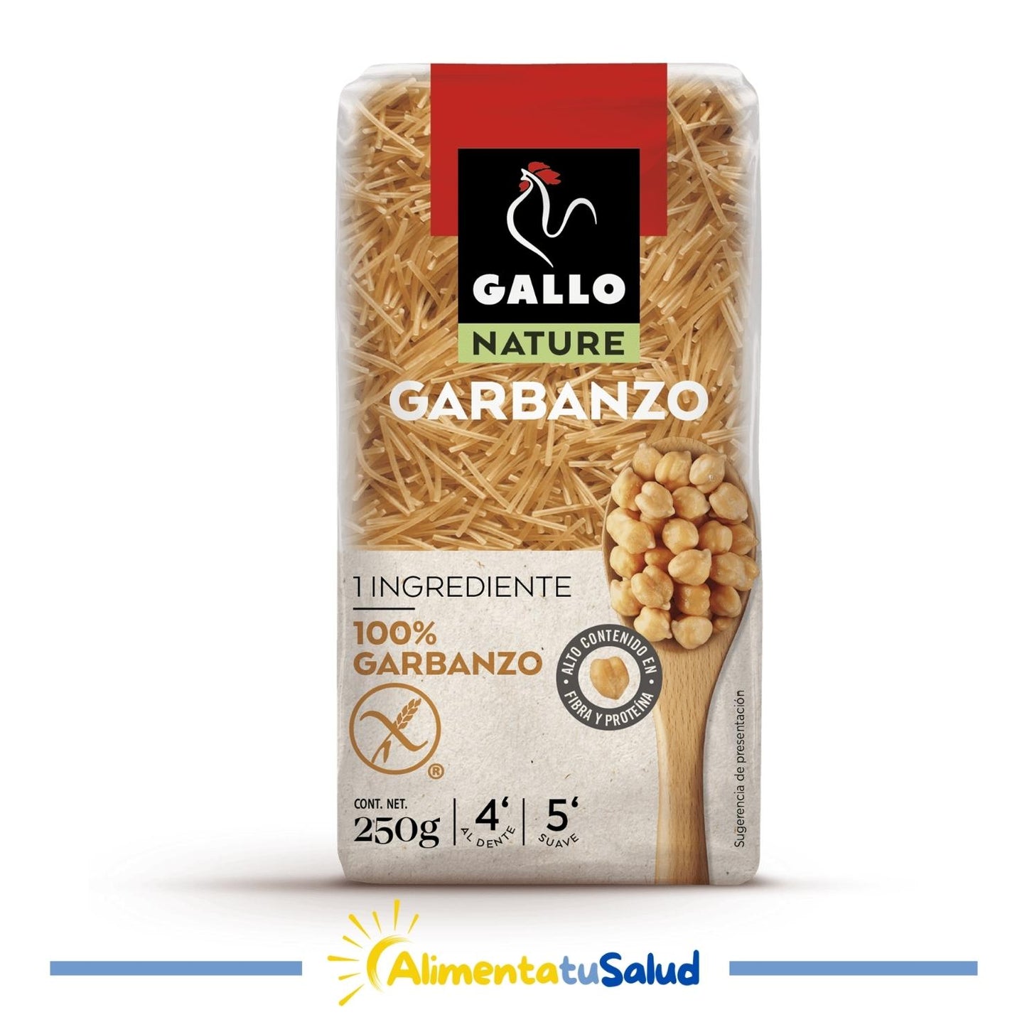 Fideus de Cigron - pasta de llegums - 250 g - Gall