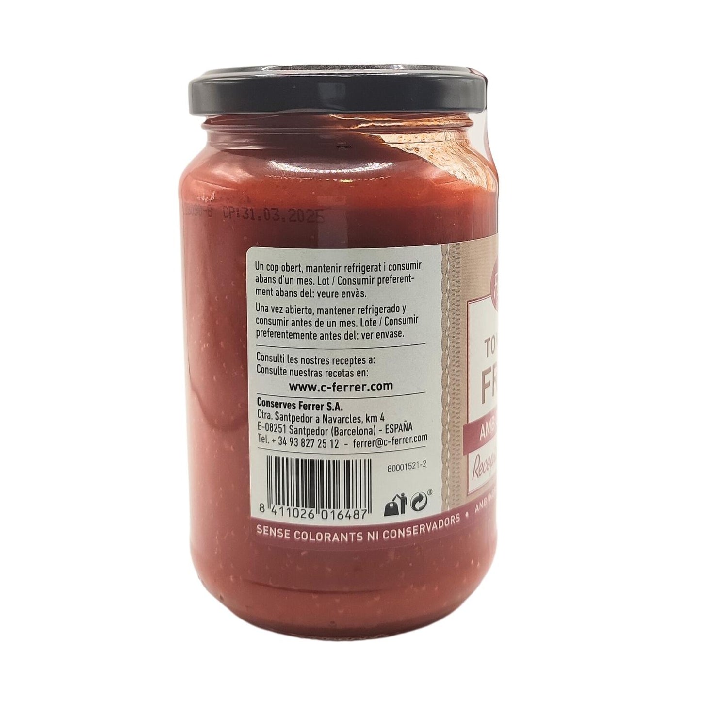 Tomate frito receta casera - 350 g - Ferrer