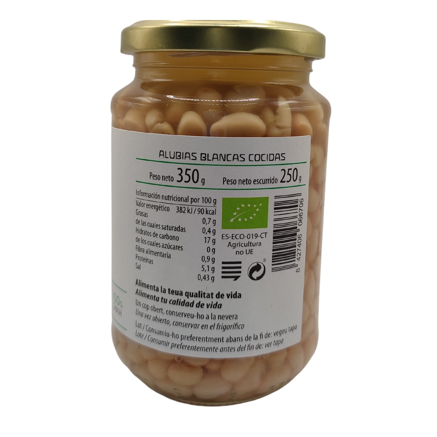 Mongetes cuites Eco - 250 g - Cal Valls