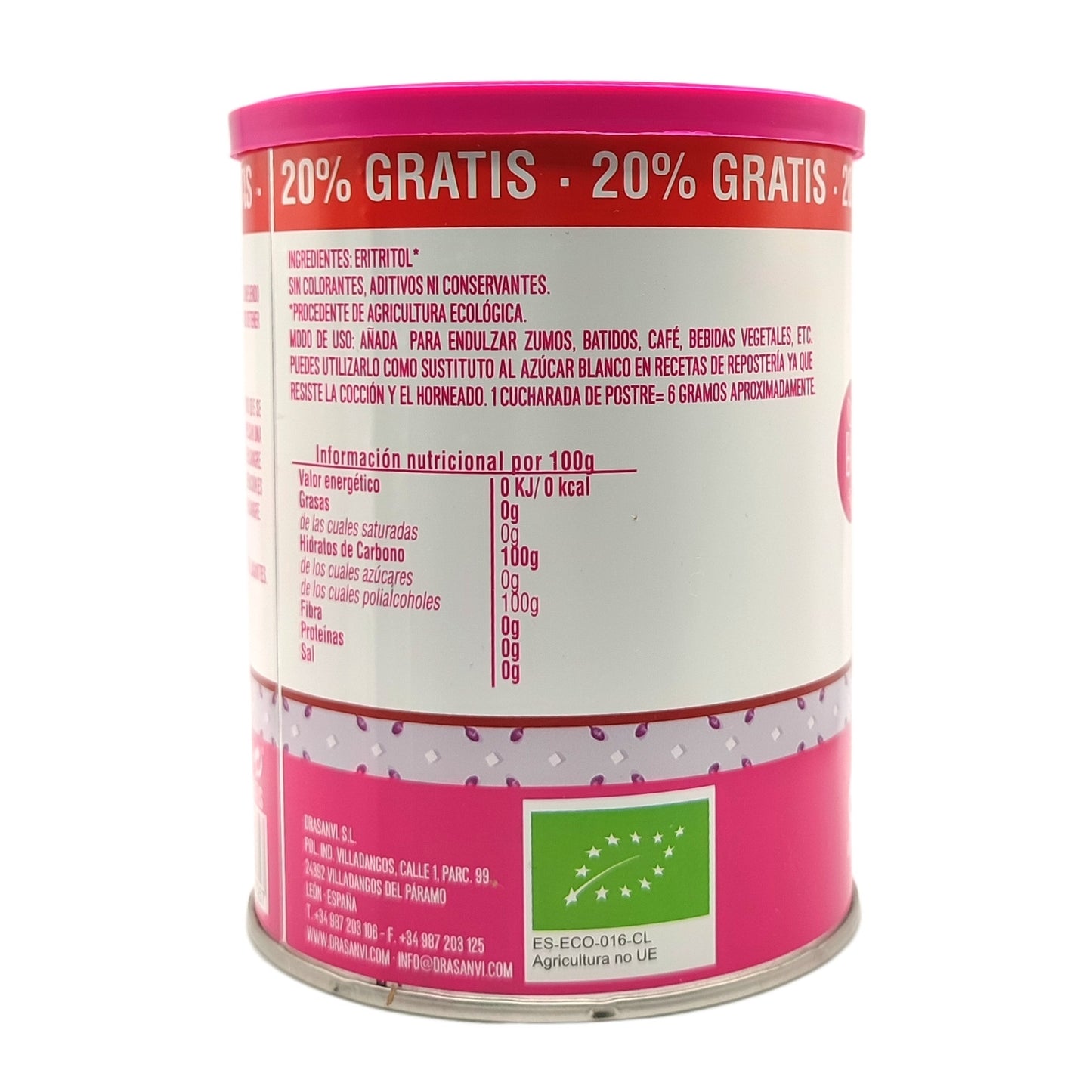 Eritritol Bio Edulcorante - Ecosana - 450 g