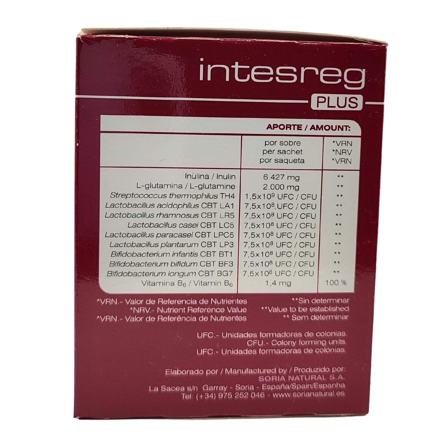 Intesreg Plus Probiòtics - Soria Natural - 14 sobres