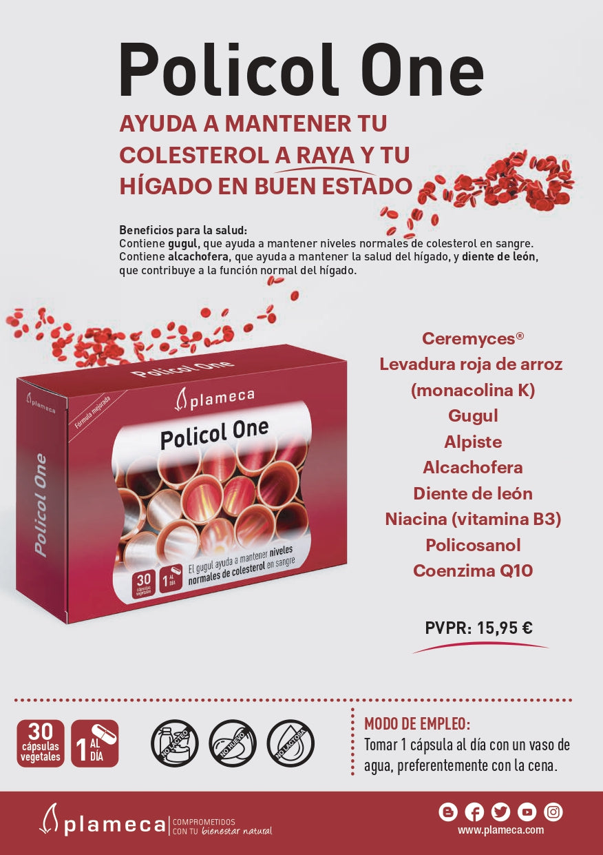 Suplemento Policol One – Plameca – 30 cápsulas vegetales.