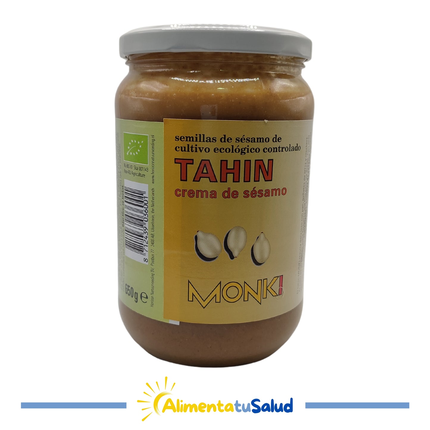 Tahin crema de sésamo tostado Eco - 650 g - Monki